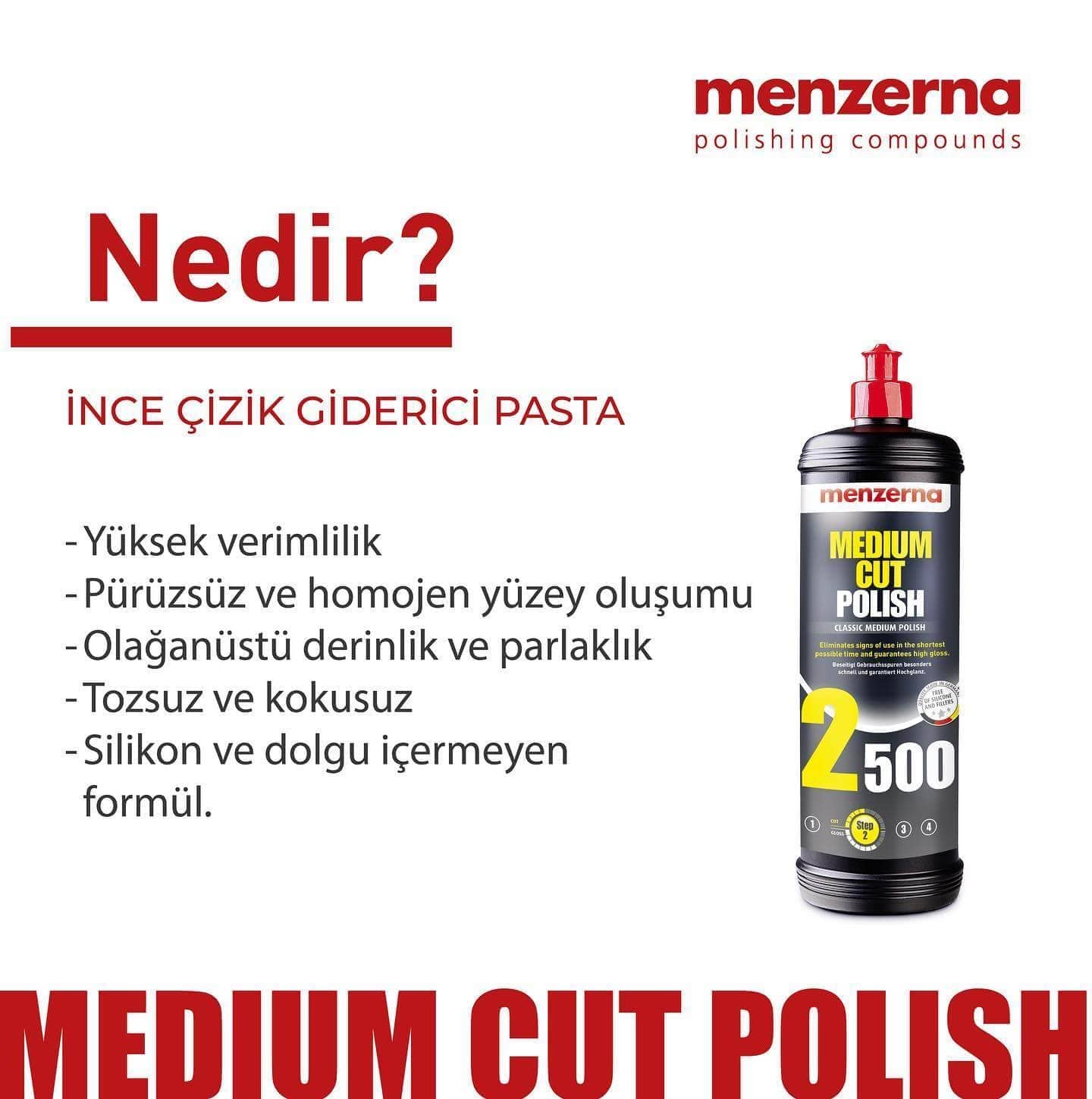 MENZERNA 2500 İnce Çizik Giderici Pasta - 5 lt - 2